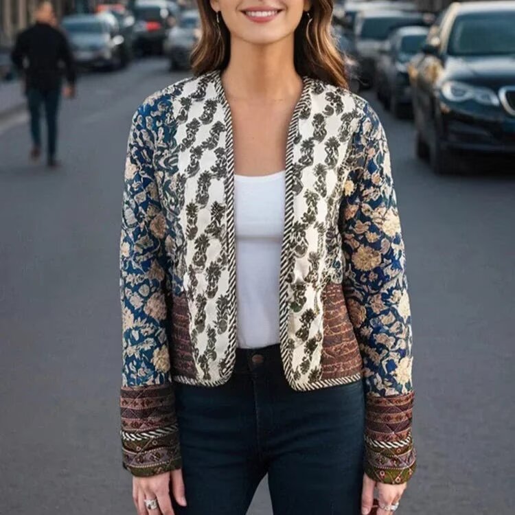 Bohemian Bloom Double-Sided Casual Jacket