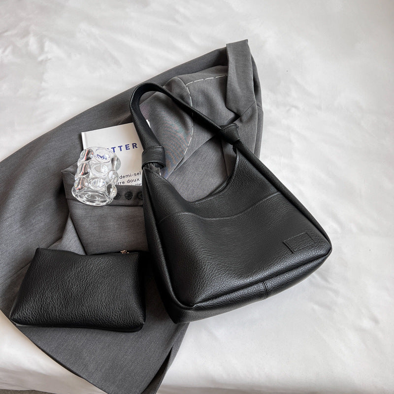 Soft Leatherette Commuter Handbag