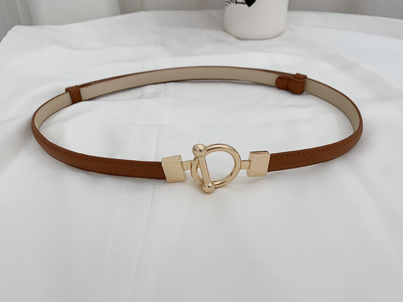 Adjustable Fine Cross Pattern Waist Belt