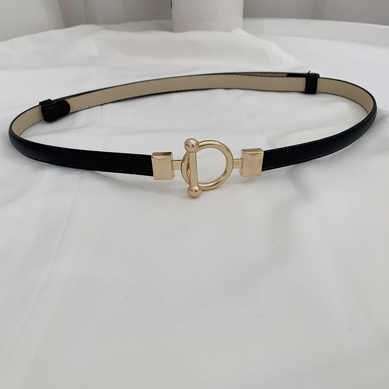 Adjustable Fine Cross Pattern Waist Belt
