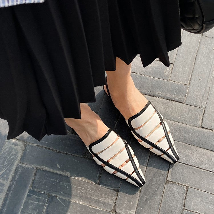 Pointed-Toe Slingback Flats
