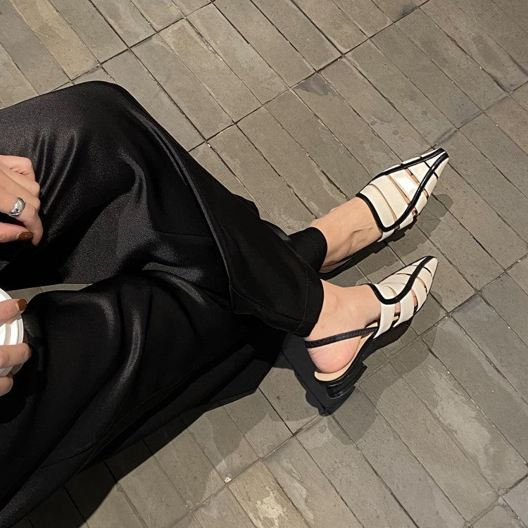 Pointed-Toe Slingback Flats
