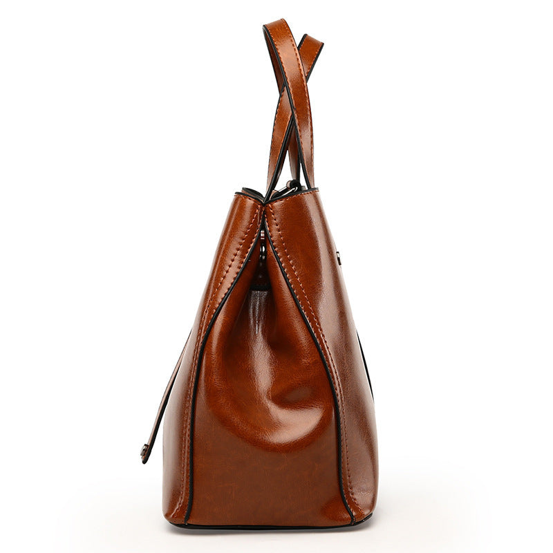 Luxury Vegan Leather Retro Commuter Handbag