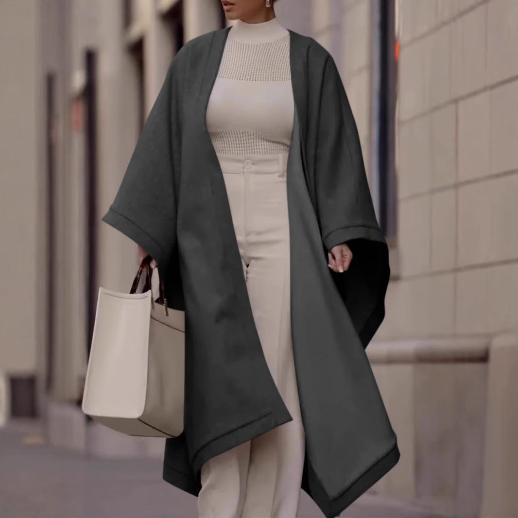 Dual-Tone Shawl with Contrast Edging