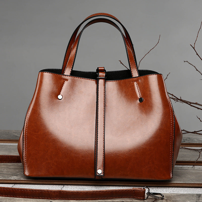 Luxury Vegan Leather Retro Commuter Handbag