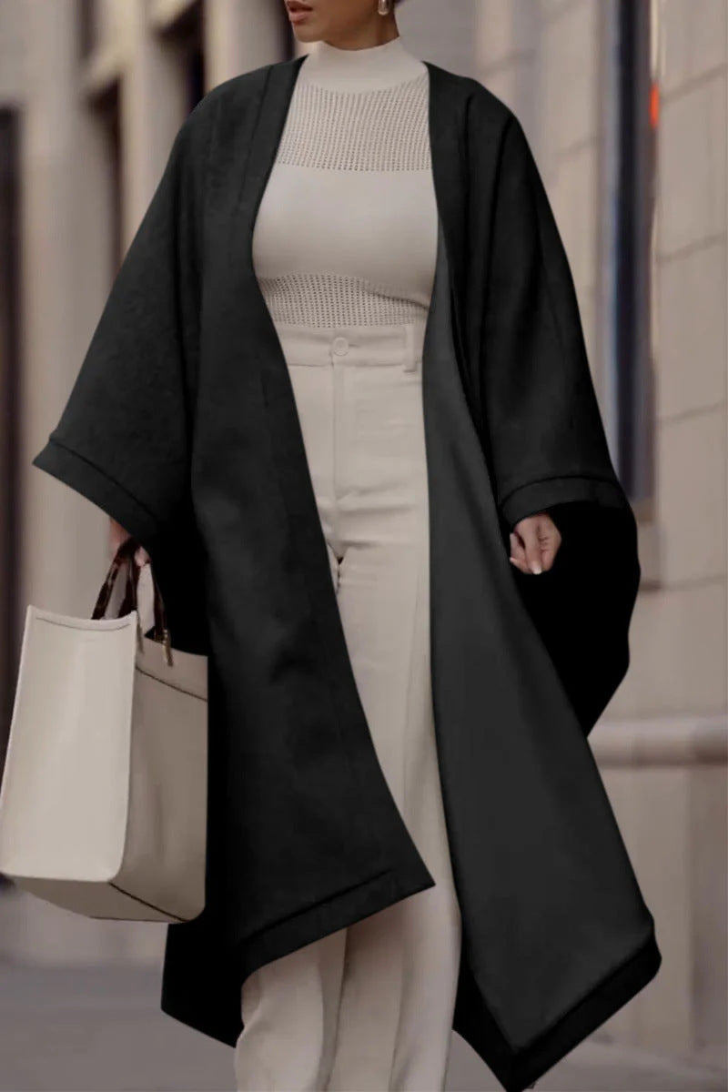 Dual-Tone Shawl with Contrast Edging