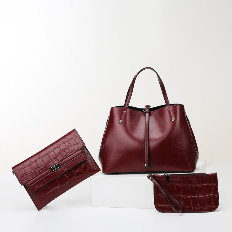 Luxury Vegan Leather Retro Commuter Handbag