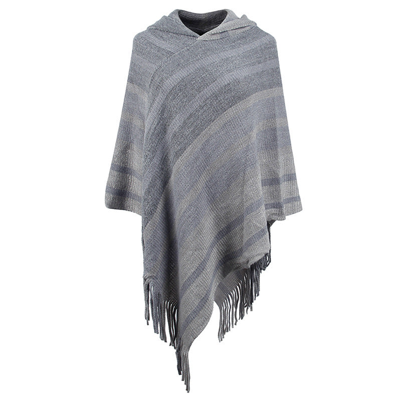 Soft Knit Tassel Shawl