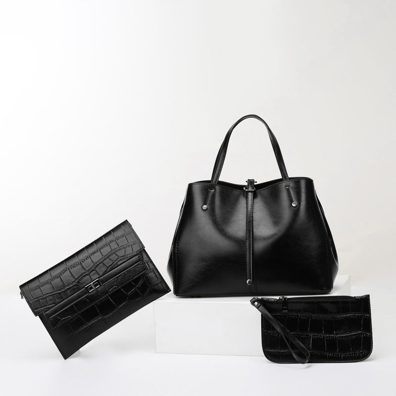 Luxury Vegan Leather Retro Commuter Handbag