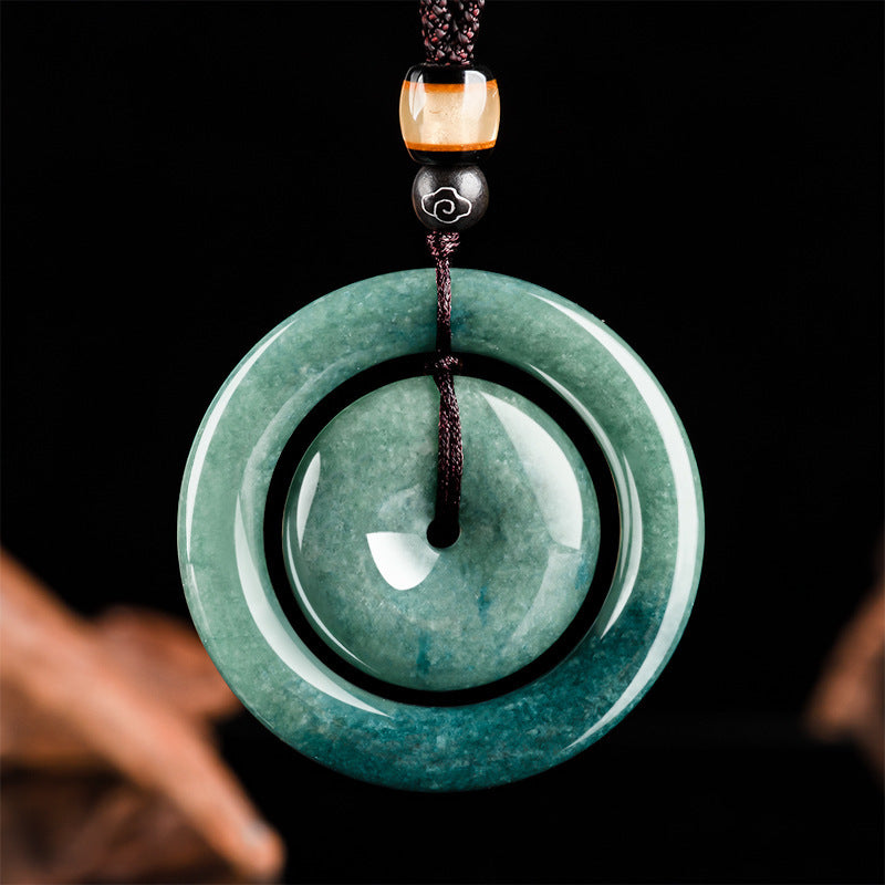 Emerald Green Jade Pendant Necklace