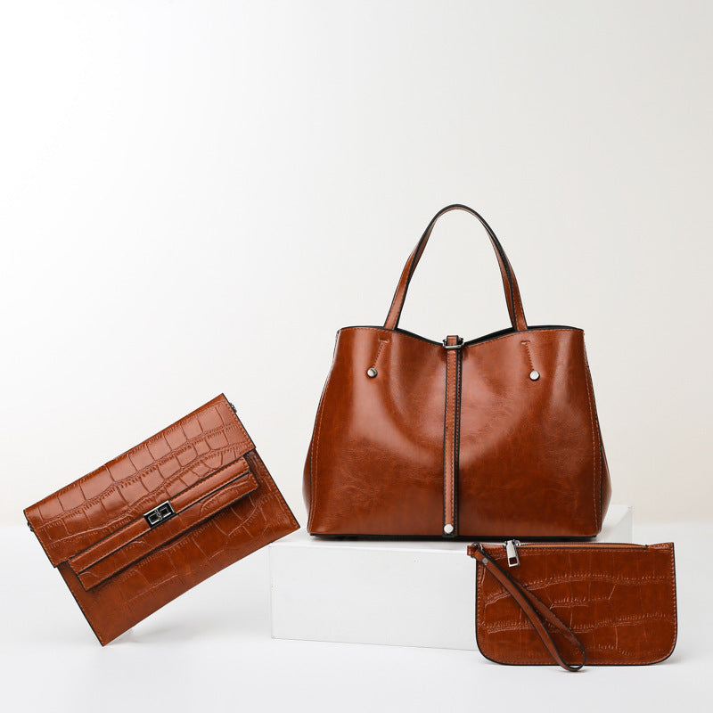 Luxury Vegan Leather Retro Commuter Handbag