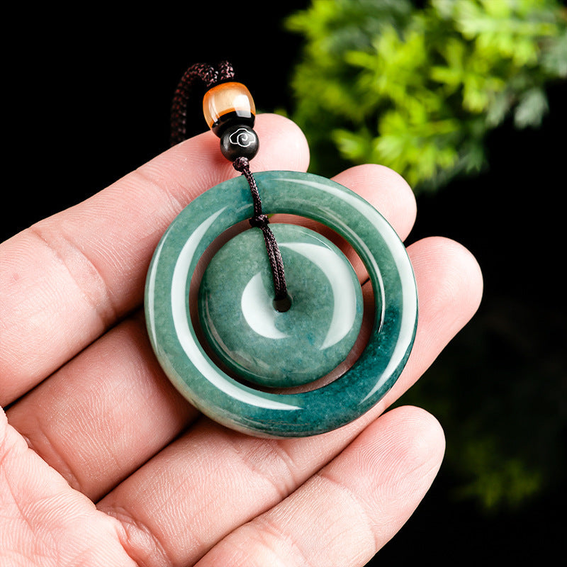 Emerald Green Jade Pendant Necklace