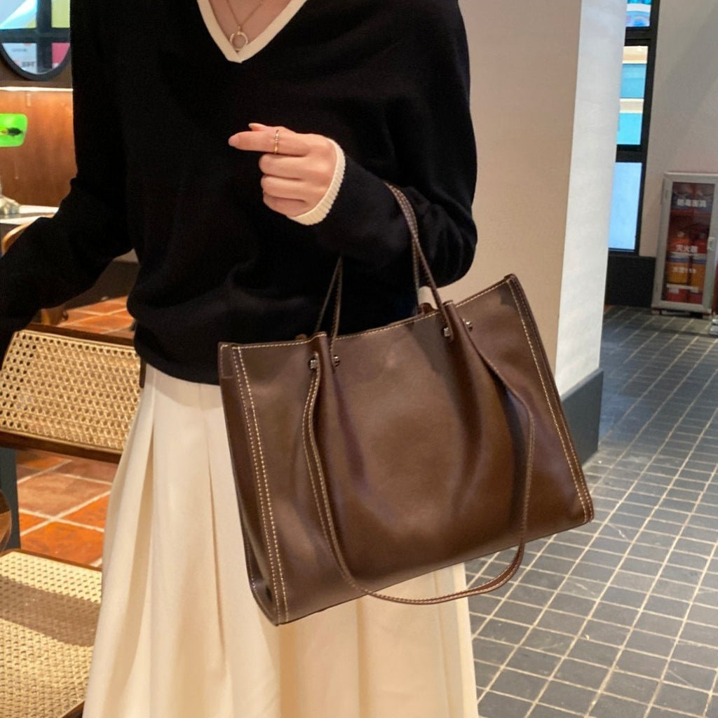 Luxurious Soft Leatherette Tote Bag