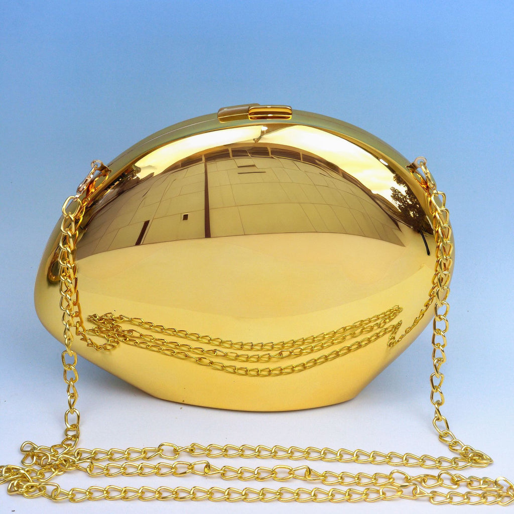 Acrylic Metallic Goose Egg Clutch Bag