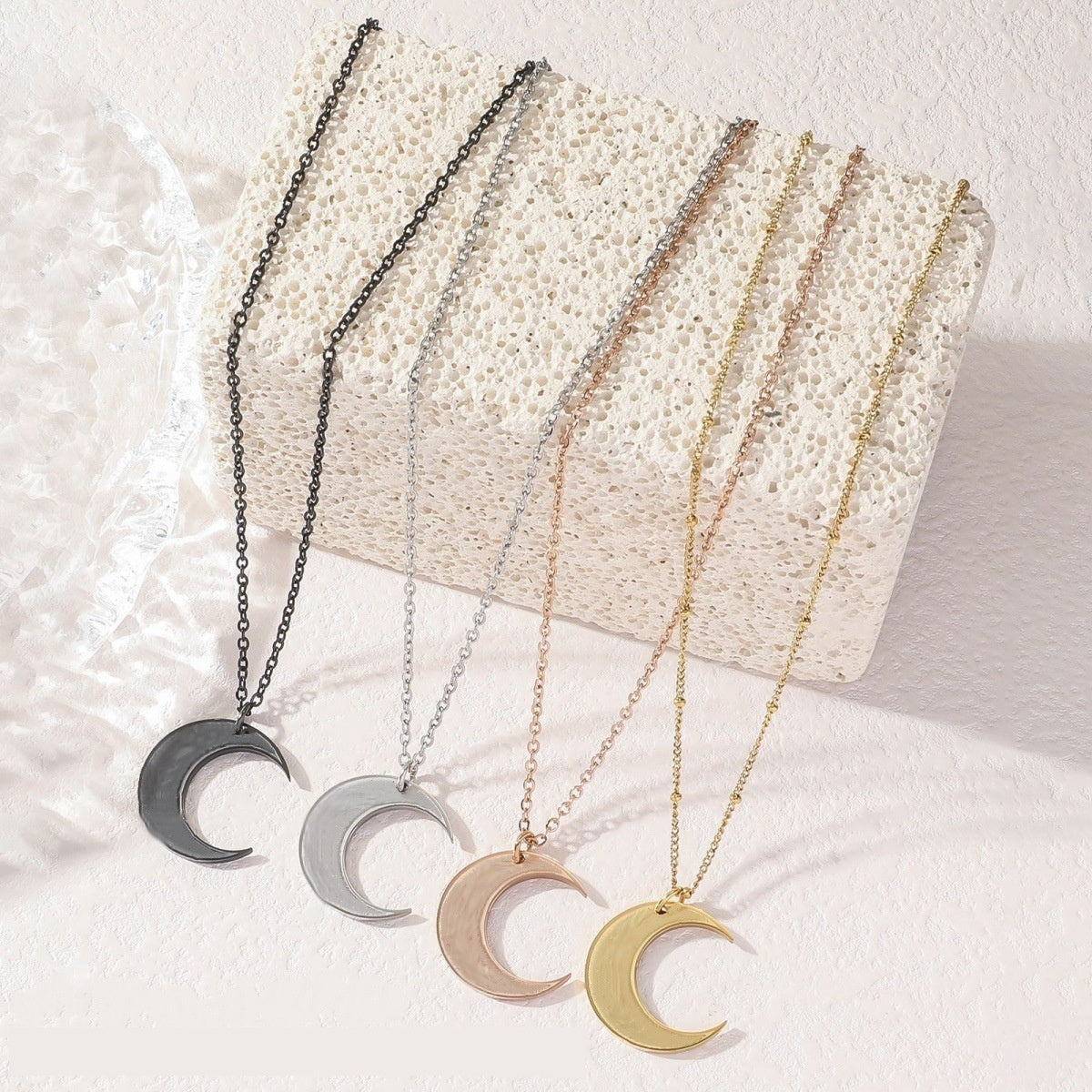 Same Moon Titanium Steel Necklace