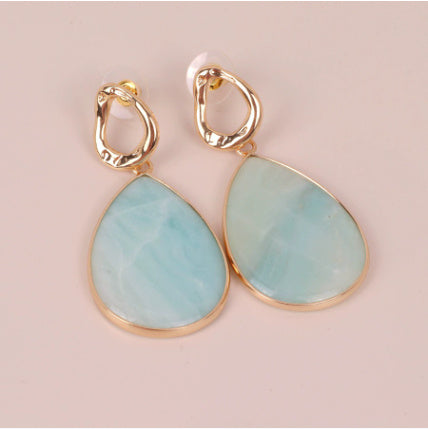 Amazonite Water Drop Earrings