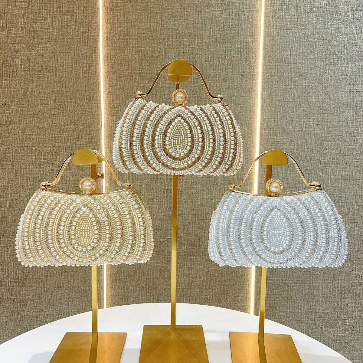 Pearl Diamond Clutch Handbag