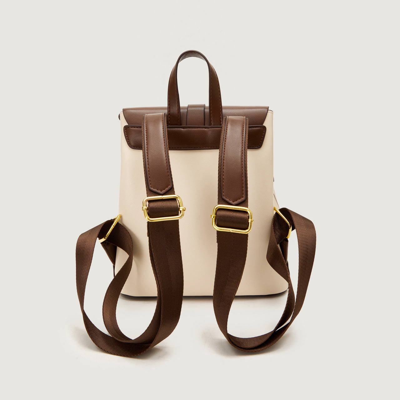 Vintage Vegan Leather Flap Backpack