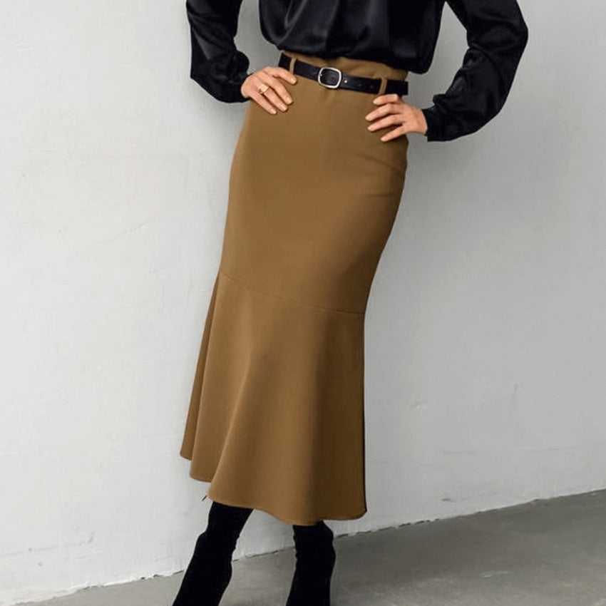 Elegant Retro French-Styled Fishtail Skirt