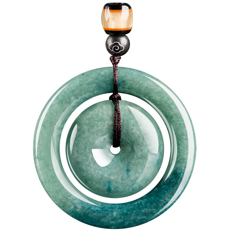 Emerald Green Jade Pendant Necklace