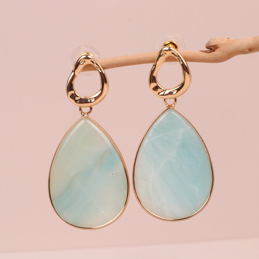 Amazonite Water Drop Earrings