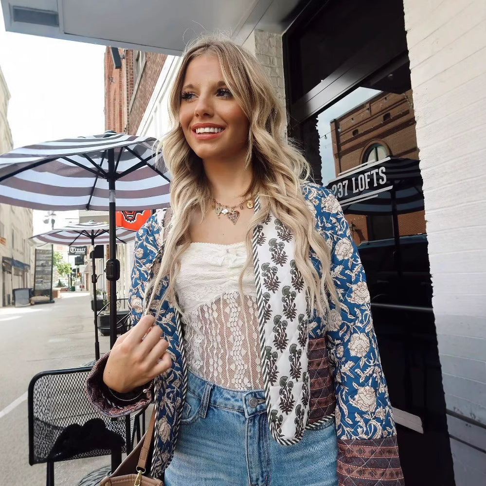 Bohemian Bloom Double-Sided Casual Jacket