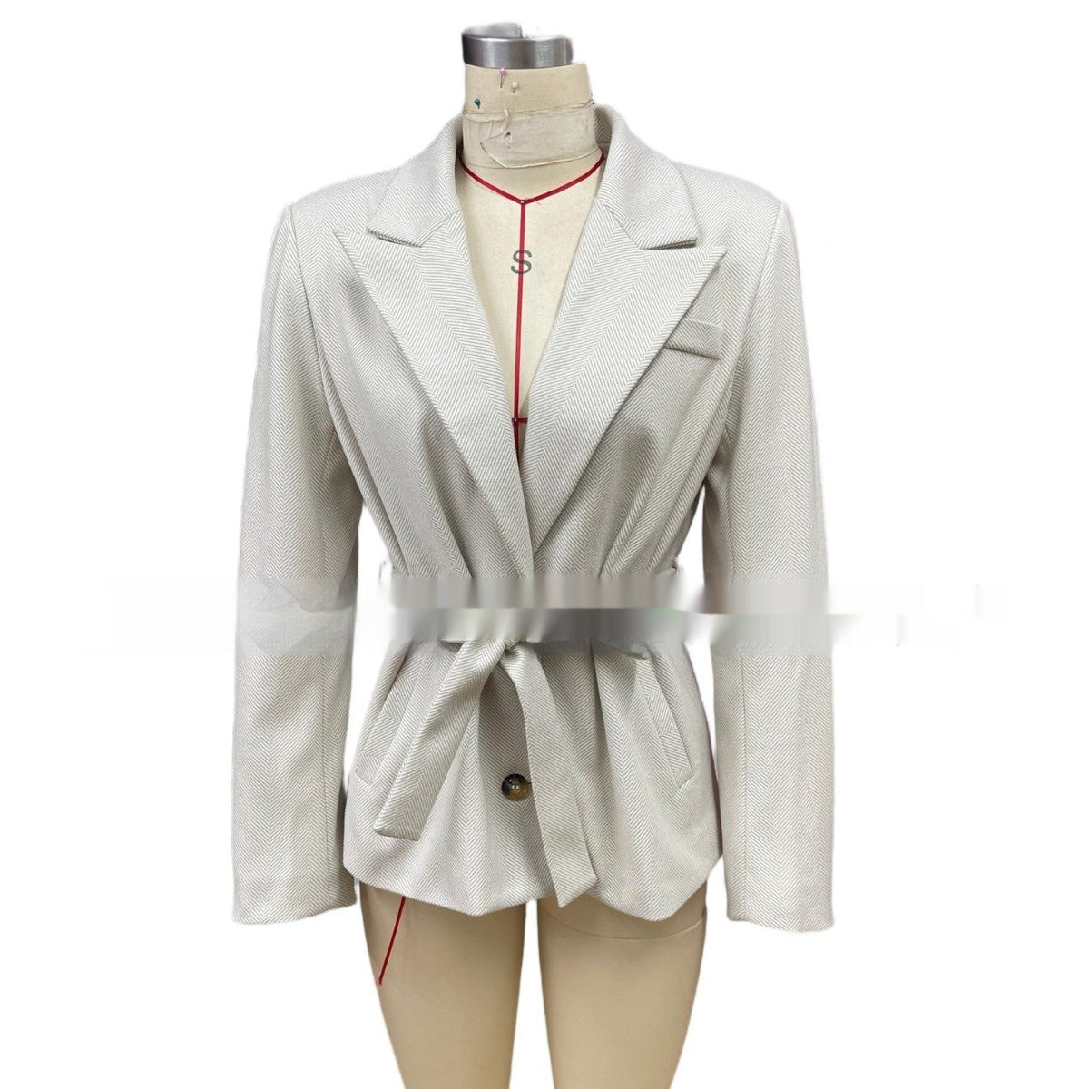 Casual Lightweight Woolen Coat with Belt