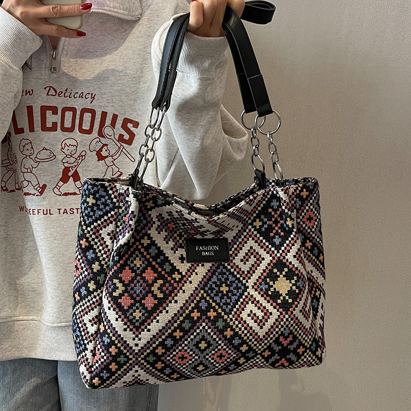 Bohemian Canvas Tote Bag