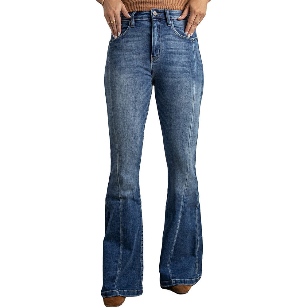 Mid-Rise Slim-Fit Washed Jeans