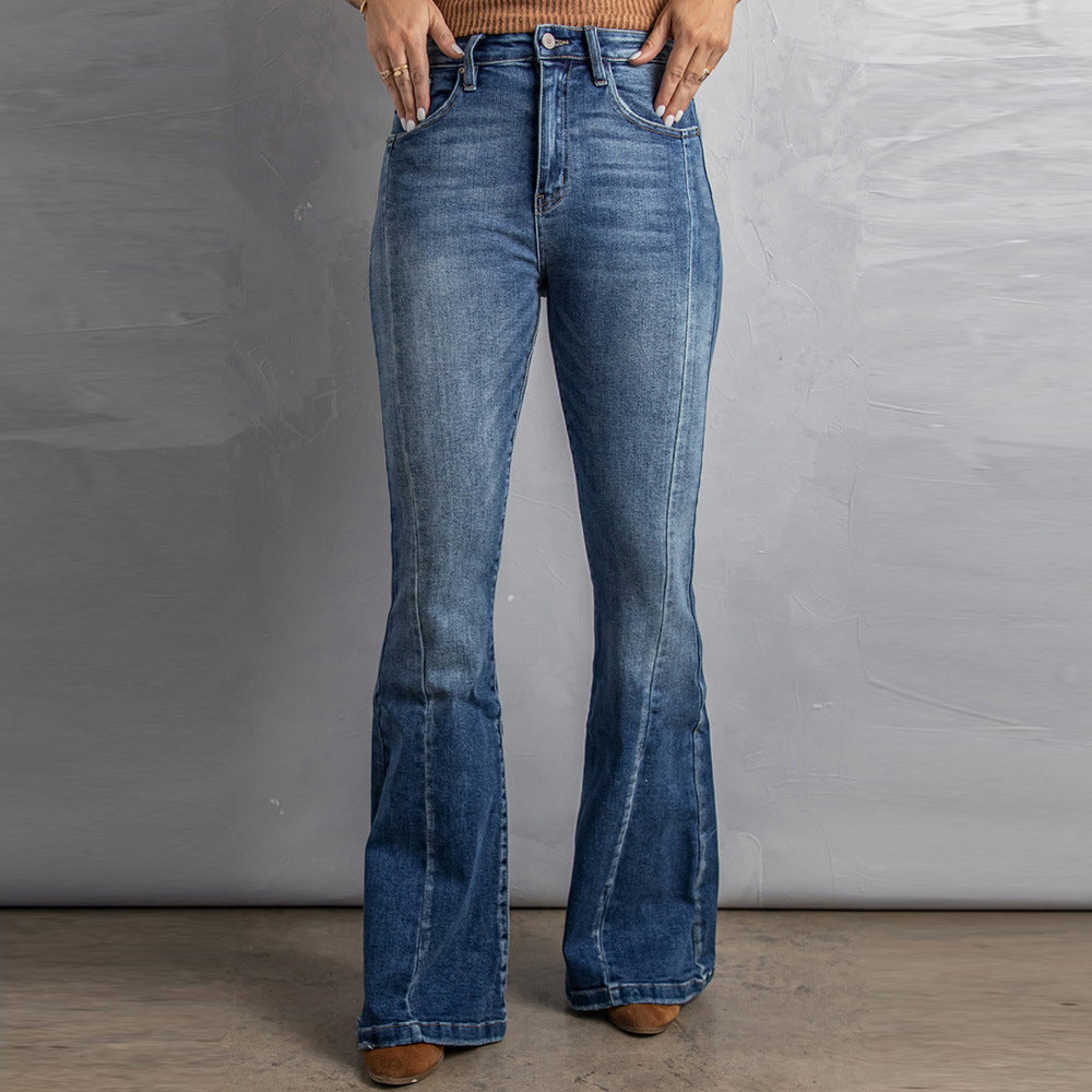 Mid-Rise Slim-Fit Washed Jeans