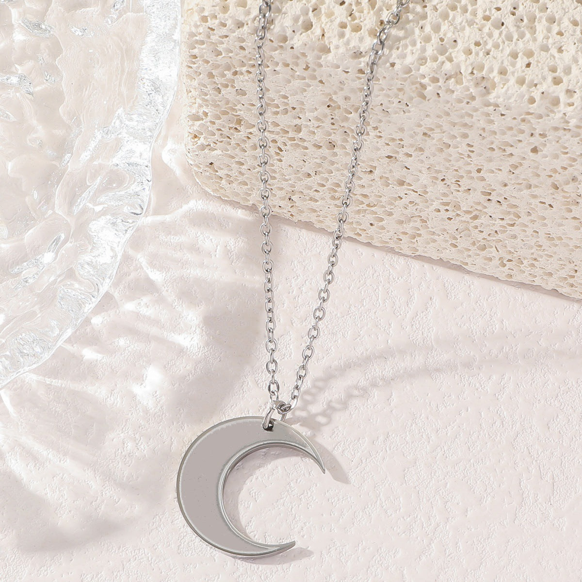 Same Moon Titanium Steel Necklace