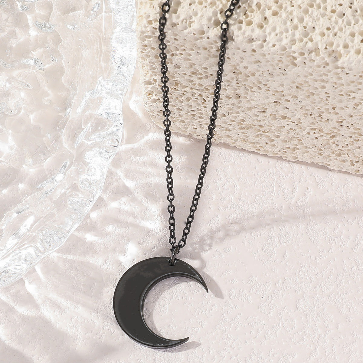 Same Moon Titanium Steel Necklace