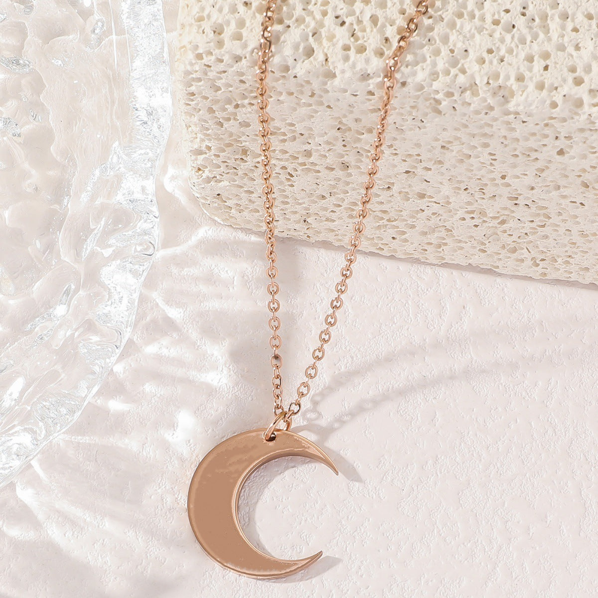 Same Moon Titanium Steel Necklace