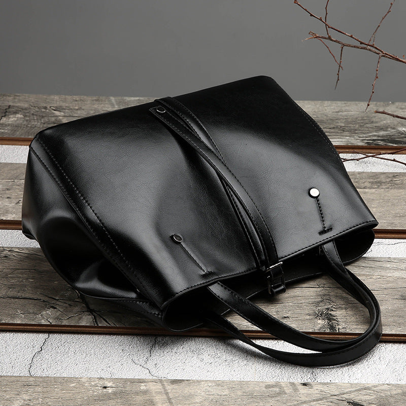 Luxury Vegan Leather Retro Commuter Handbag