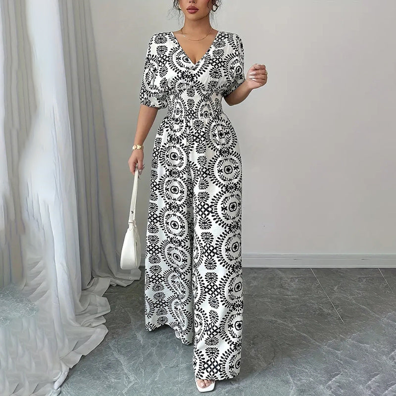 Dressy-Casual Wide Leg Jumpsuit