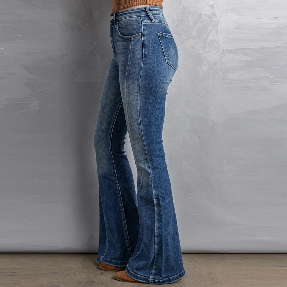 Mid-Rise Slim-Fit Washed Jeans