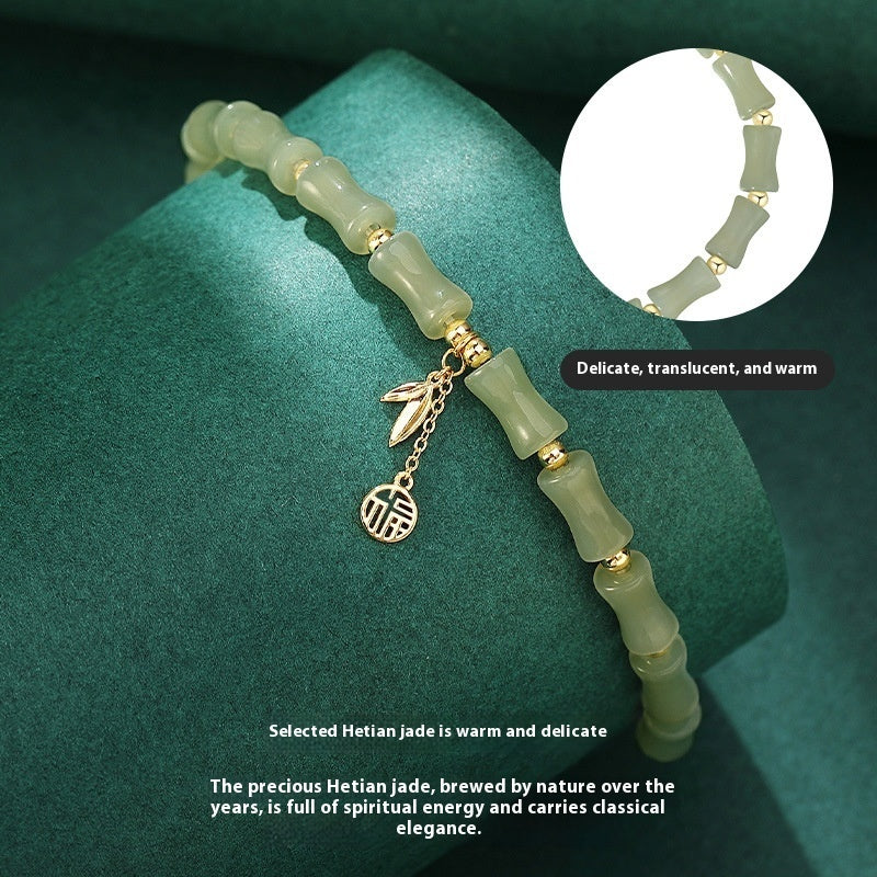 Hetian Jade Bamboo Bracelet