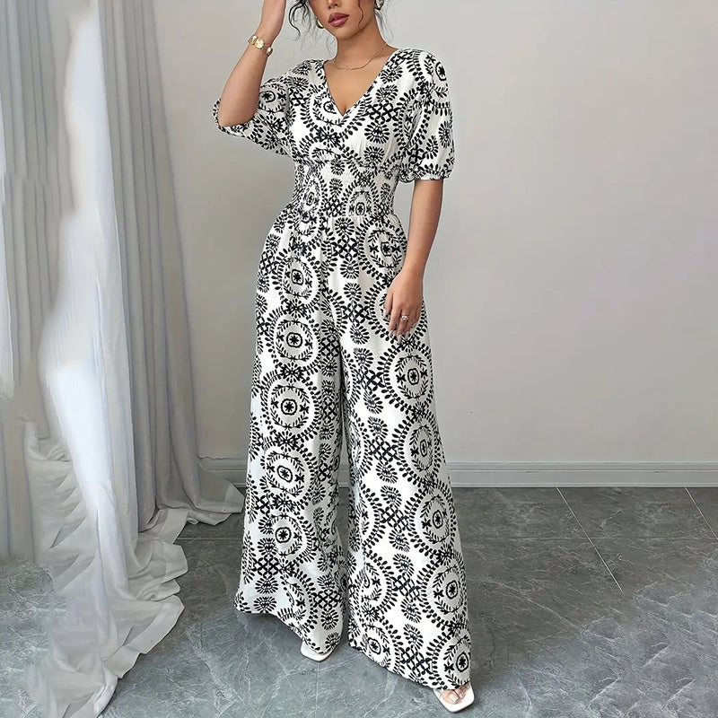 Dressy-Casual Wide Leg Jumpsuit