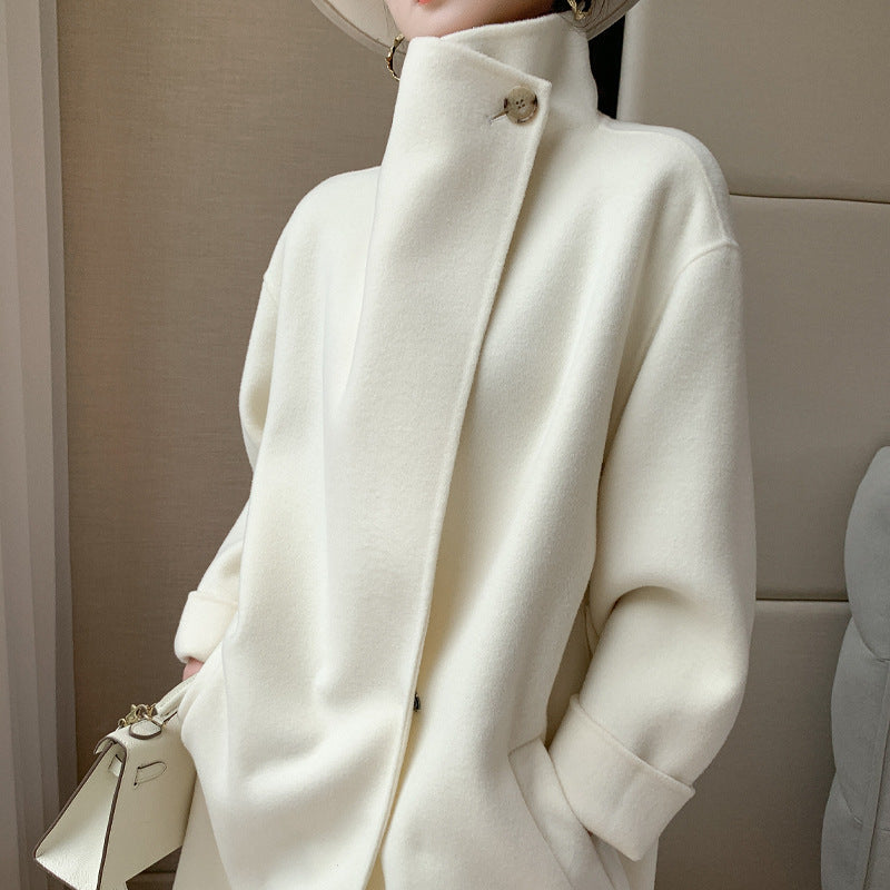 Chic Full-Length Belted Wool Coat