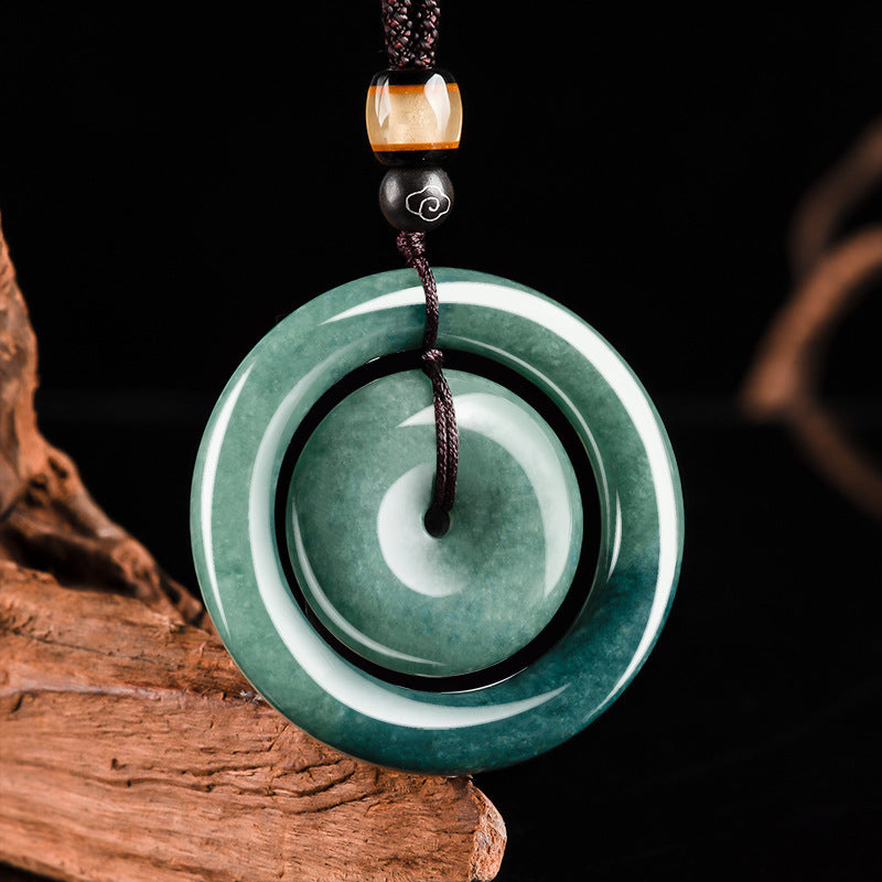 Emerald Green Jade Pendant Necklace