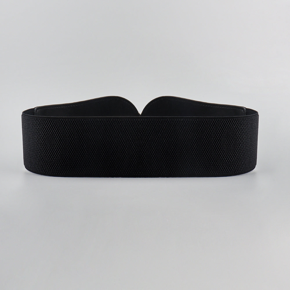 Vegan Leather Waist Cover Belt - Black