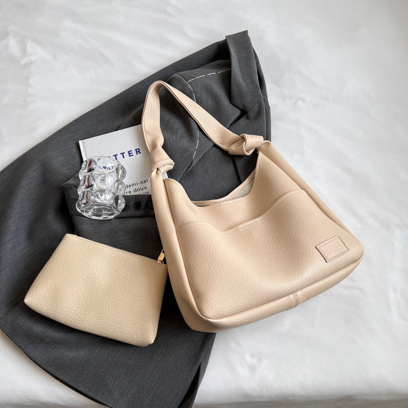 Soft Leatherette Commuter Handbag