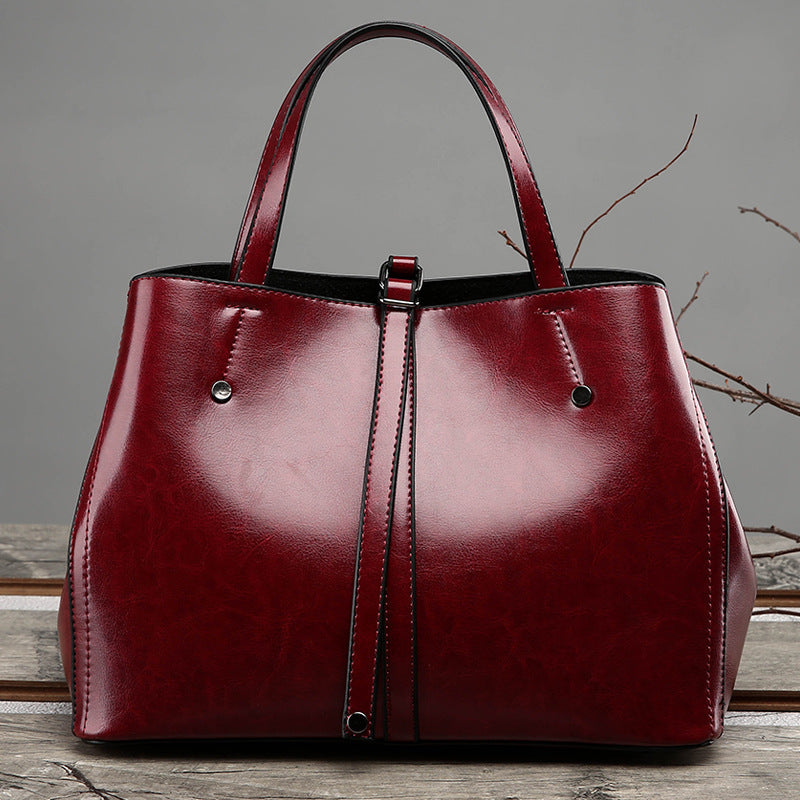 Luxury Vegan Leather Retro Commuter Handbag