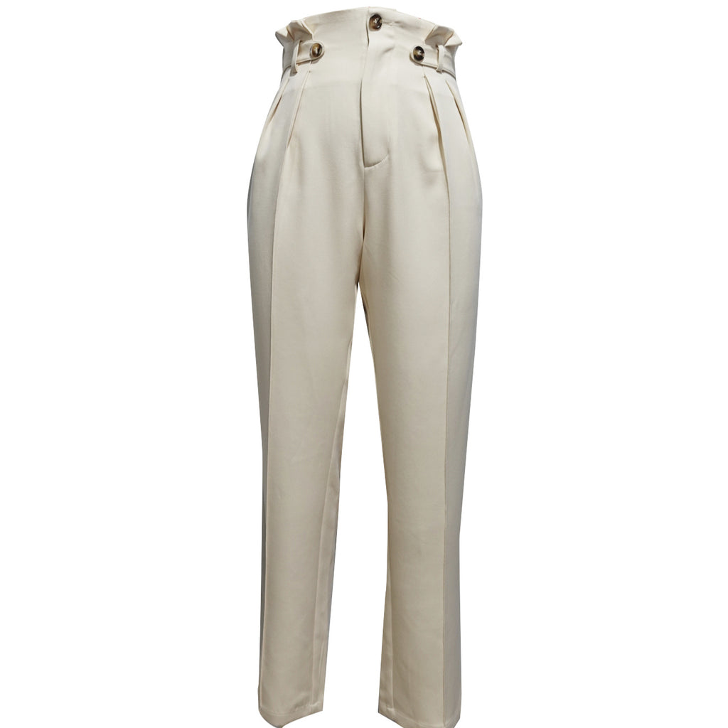 High-Waisted Straight Leg Pants