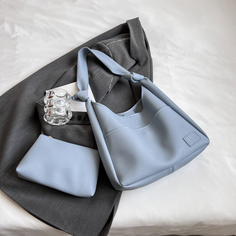 Soft Leatherette Commuter Handbag