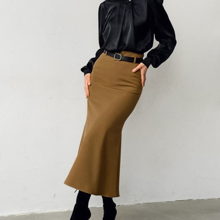 Elegant Retro French-Styled Fishtail Skirt