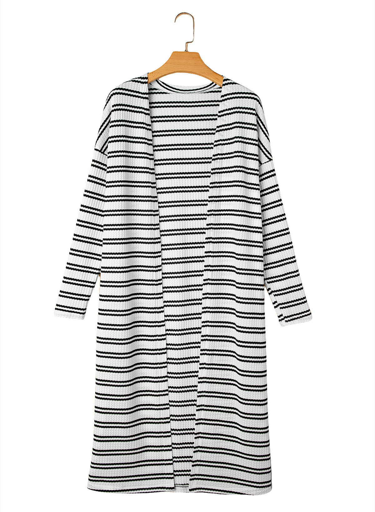 Soft Knit Striped Cardigan Duster