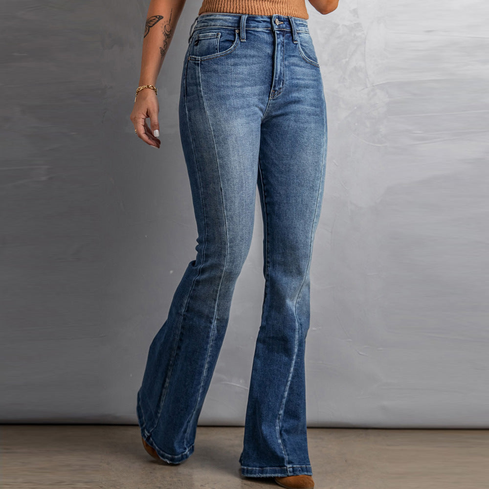 Mid-Rise Slim-Fit Washed Jeans