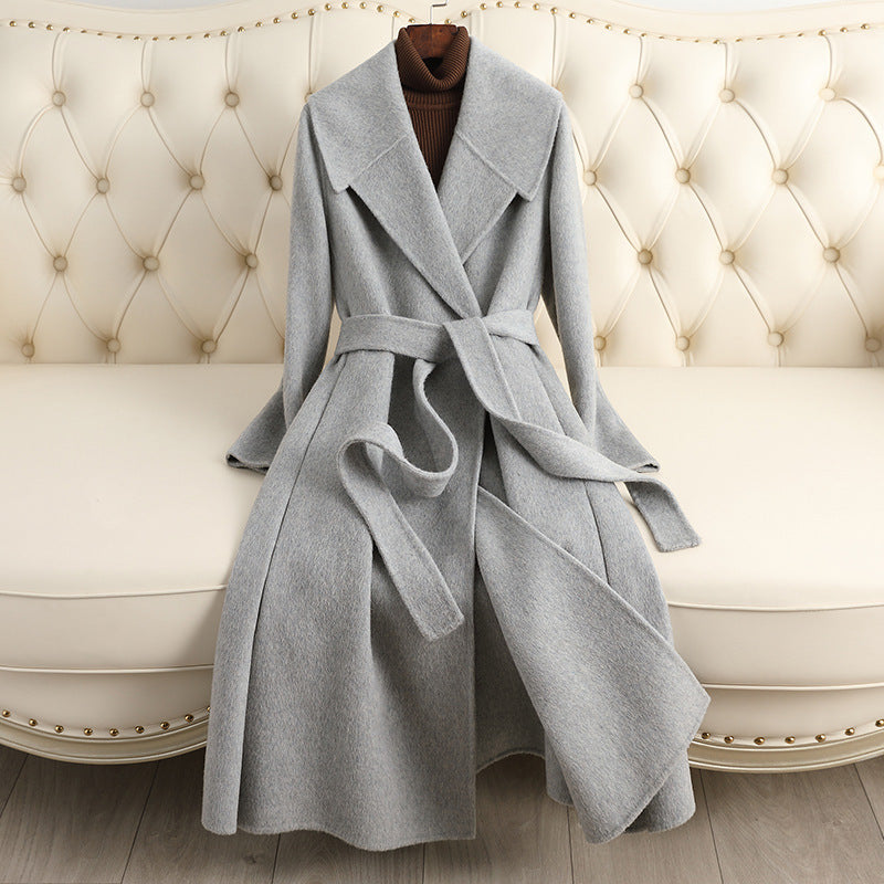 Reversible Slim-Fit Mid-Length Belted Cashmere Coat