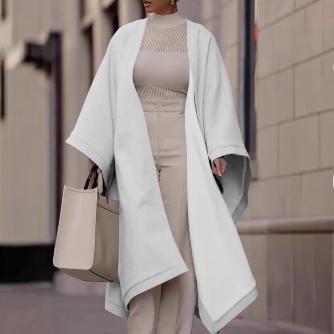 Dual-Tone Shawl with Contrast Edging